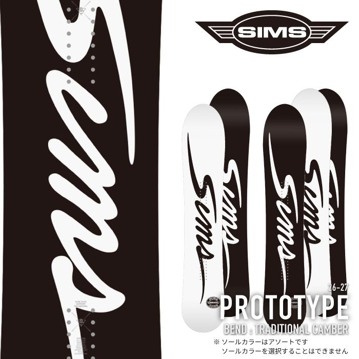 SIMS [日本正規品] スノーボード 板 シムス SIMS PROTOTYPE Black