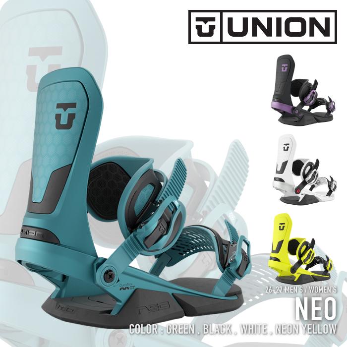 [日本正規品] スノーボード ビンディング ユニオン UNION NEO Black / White / Green / Neon Yellow ネオ バインディング メンズ レディース 26-27 爆買
