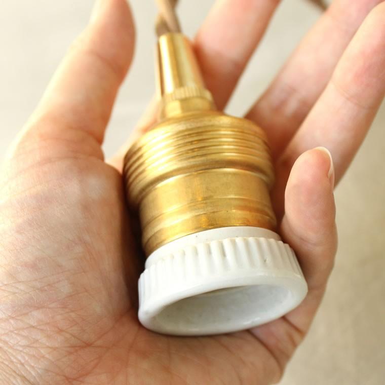 レトロ真鍮ペンダントライト 60cmタイプ E26 ソケット 照明器具 陶器 1