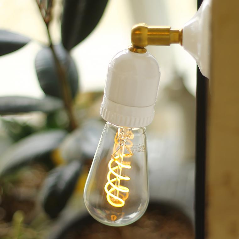 ブラケットライト ウォールライト セラミックソケット 真鍮 陶器 磁器