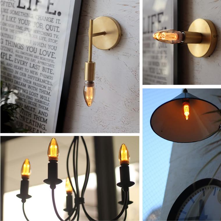 EdisonBulb 5個セット E17口金 シャンデリア電球 ノスタルジア