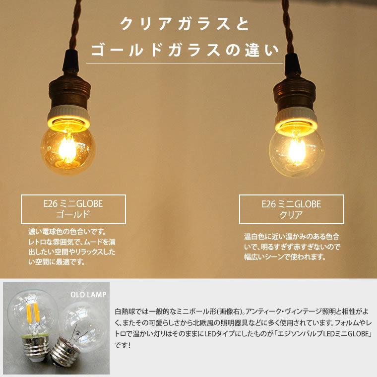 EdisonBulb E26ミニボール球 エジソンバルブ LED電球 ミニGLOBE 調光器