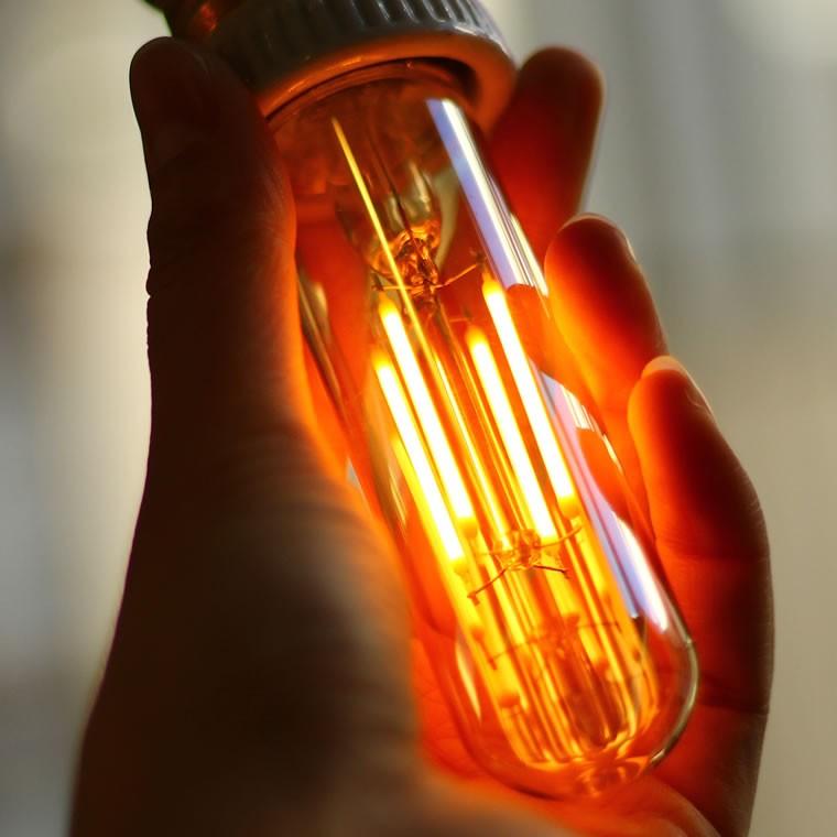 EdisonBulb エジソンバルブLED チューブ ゴールドガラス 調光器対応