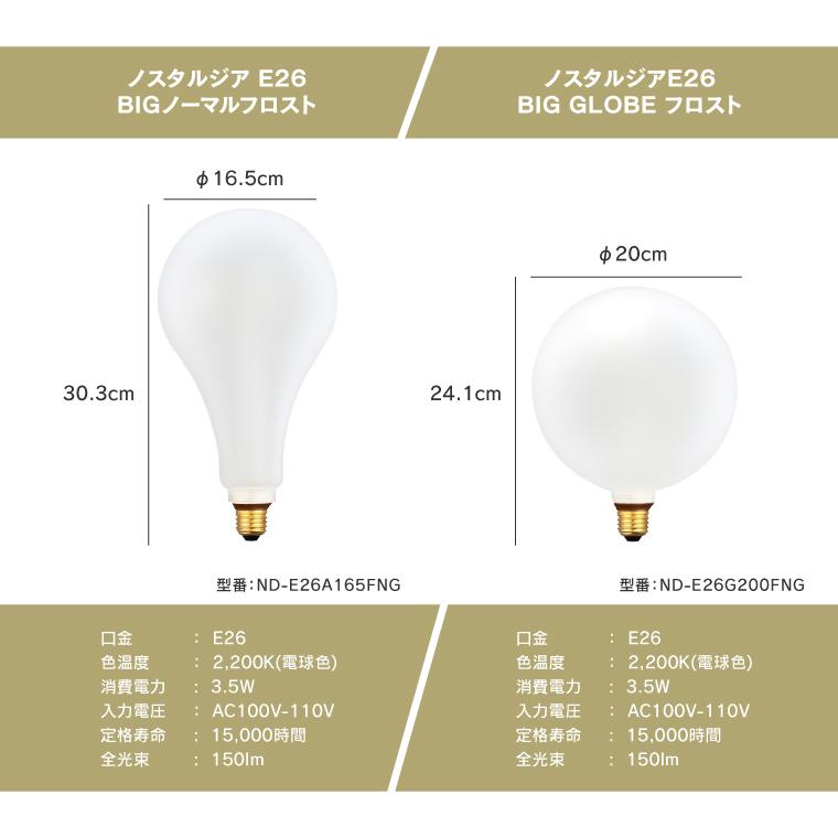 EdisonBulb エジソンバルブLED 大型電球 調光器対応 5個セット E26