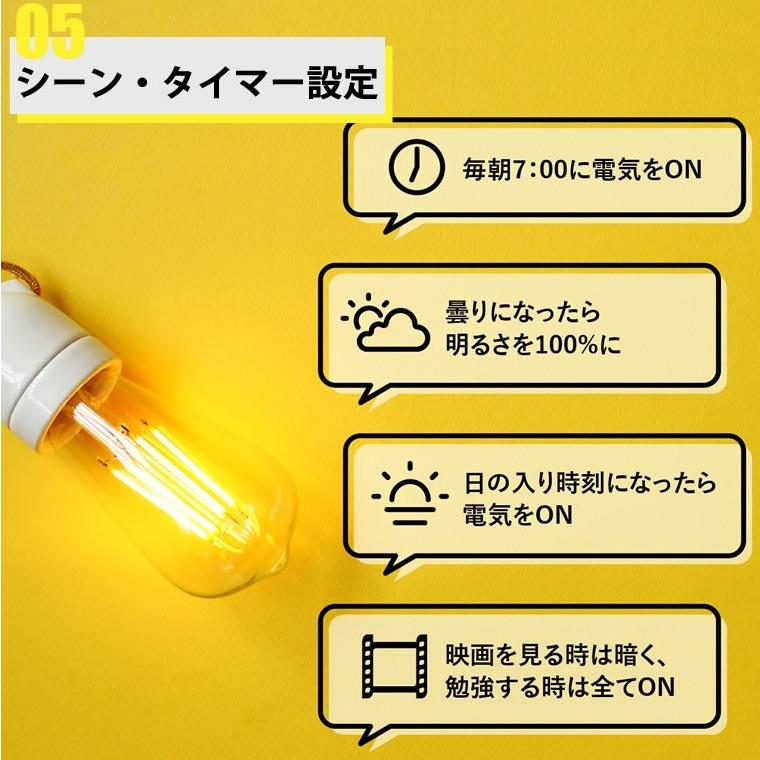 スマートLED電球 エジソンバルブLEDスマート E26 50w 30w相当 Wi-Fi 調光 Amazon Alexa Google Home対応 裸電球 LED電球 アプリ ワイヤレス スマート家電 siri｜nestbeauty｜12