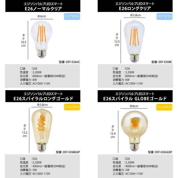 EdisonBulb 訳アリ スマート電球 エジソンバルブLED 口金E26 訳あり Wi
