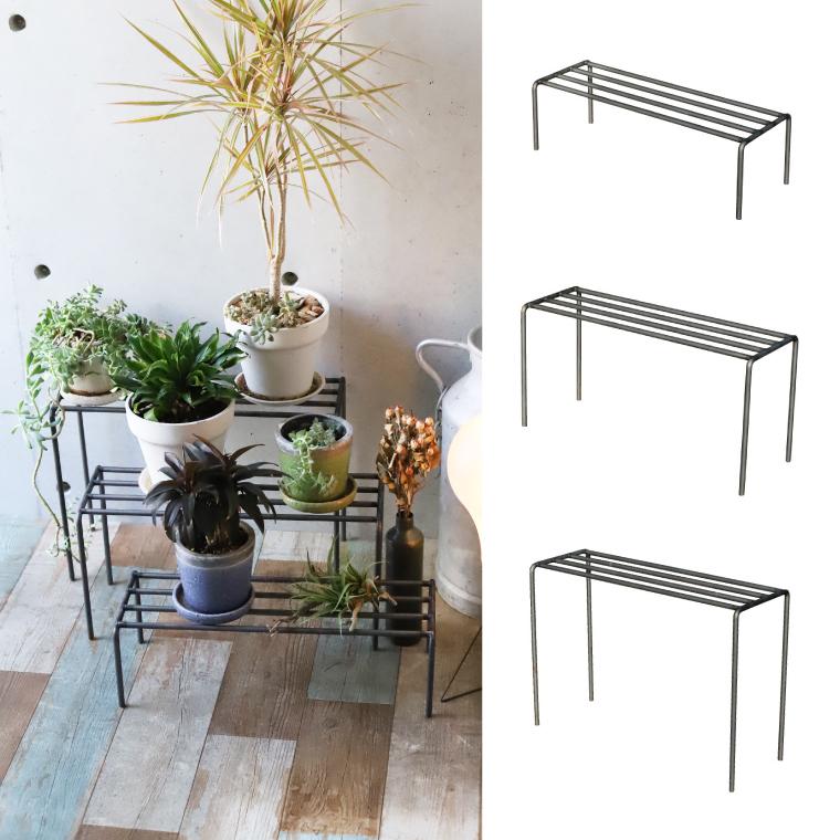 プランターラック アイアン 屋外 ワイド Mサイズ ノッププラント