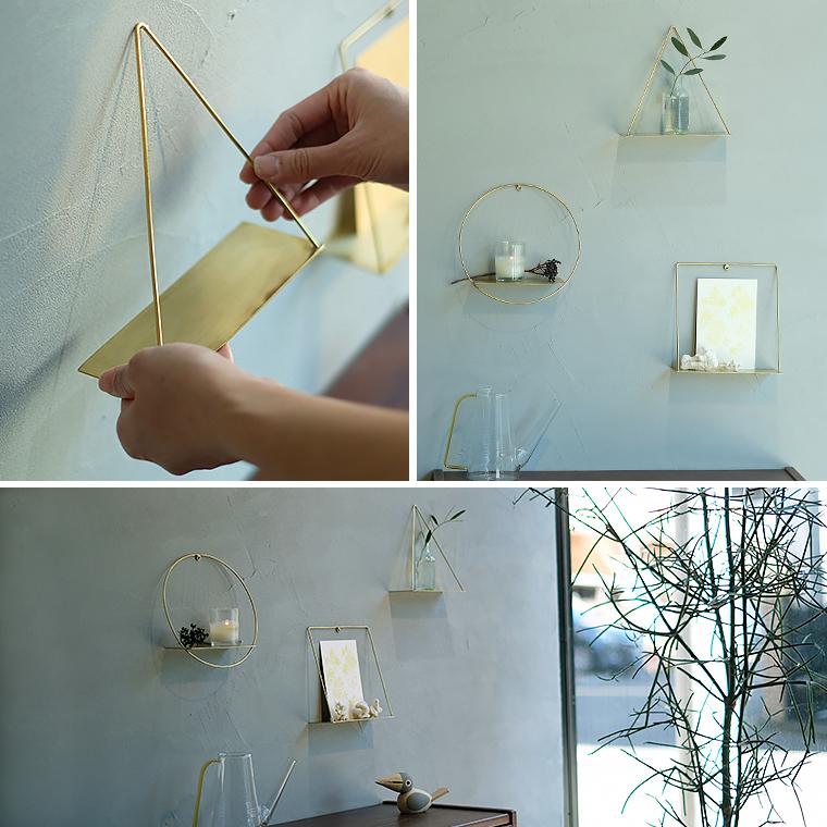 PIKE wall brass shelf ピケ ウォール ブラス シェルフ ラック 壁面