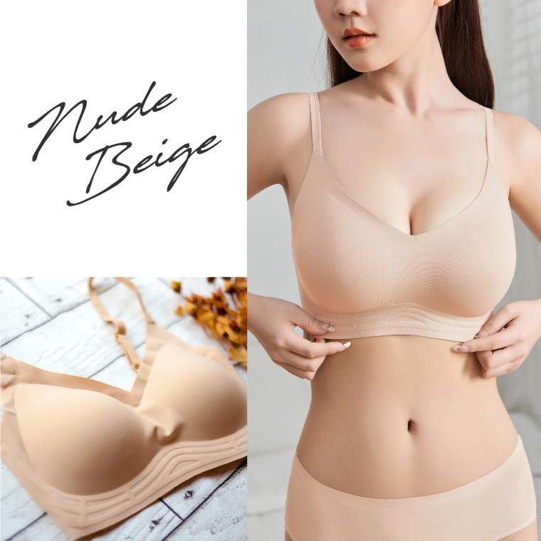 ナイトブラ 夜用ブラジャー 新色追加 涼しい ノンワイヤーブラ ストラップ シームレス 育乳 日中兼用 40代 30代 50代 20代 肩紐調節 通気性 プレスリム｜nestbeauty｜24