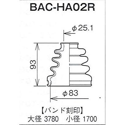 ☆分割インナードライブシャフトブーツ☆オデッセイ　 RA9　前輪用/インナーブーツ(内側)BAC-HA02R｜net-buhinkan-ys｜02