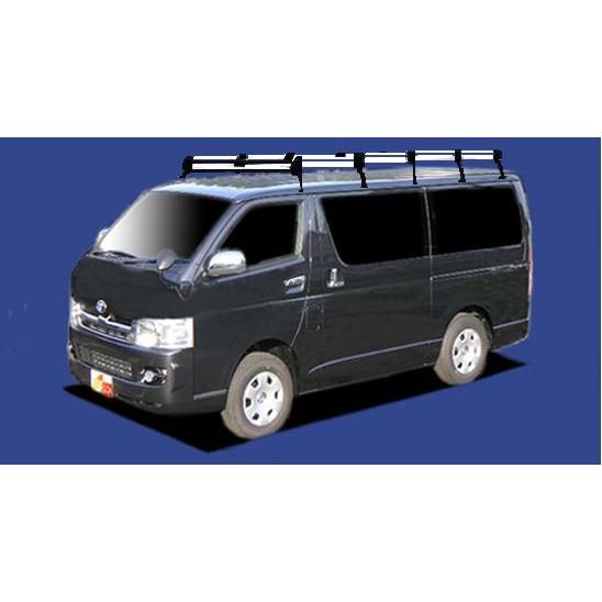 Tufreq ベースキャリア フット バー 車 バイク 自転車 ルーフキャリア ハイエースバン Kdh0系 標準ルーフ