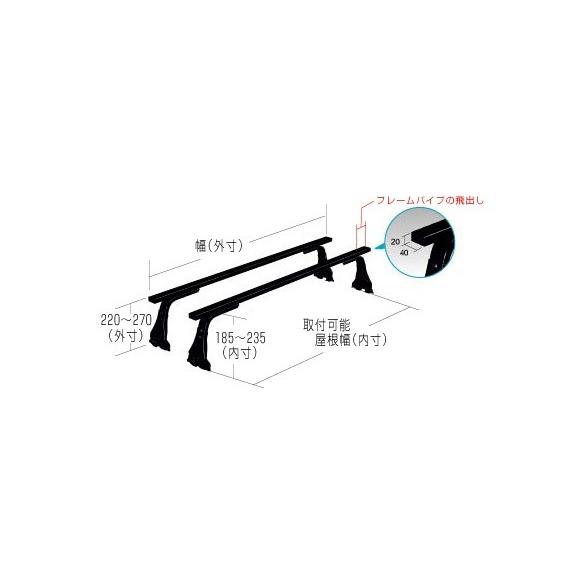 ◆ROCKYルーフキャリアSGRシリーズ ハイゼット／アトレー／ハイゼットカーゴ S60・S80系 標準ルーフ SGR-01