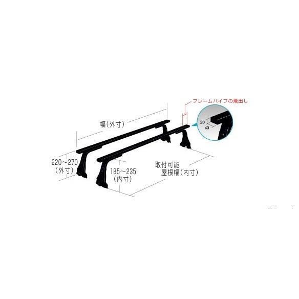 ◆ROCKYルーフキャリアSGRシリーズ スクラム DL51・DM51系 標準ルーフ SGR-01
