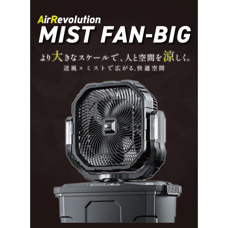 大型ミストファンビッグ 1台 KMネクスト Air Revolution 扇風機 熱中症