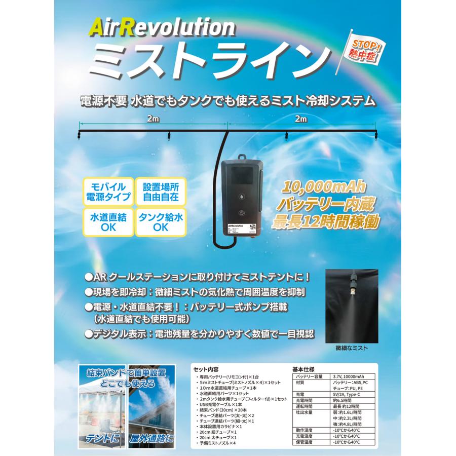 ミストライン 1台 KMネクスト Air Revolution 結束バンドで簡単設置