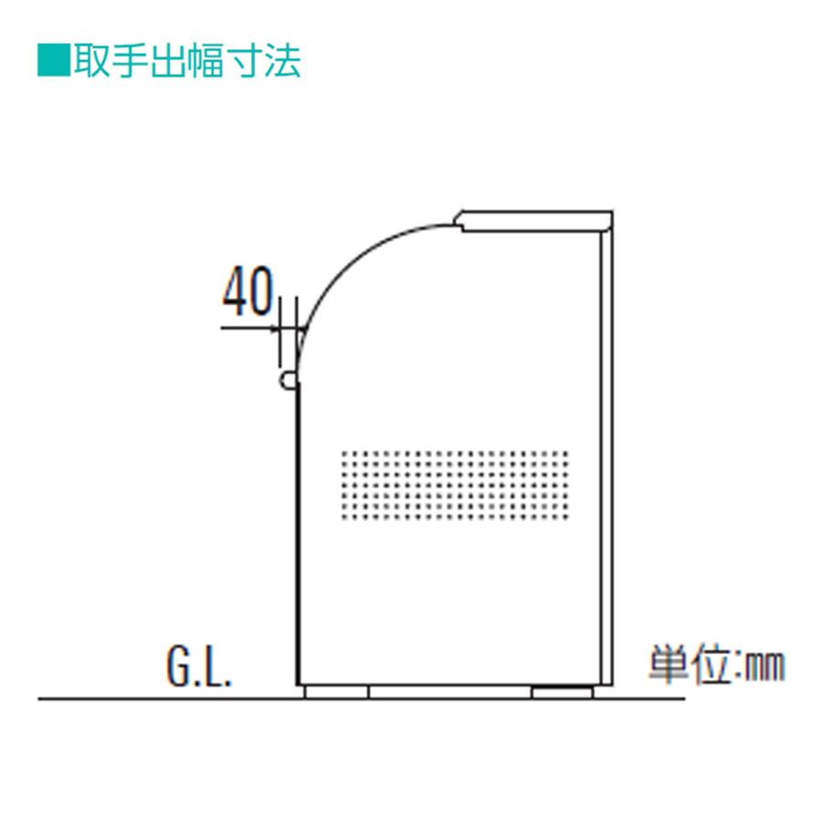 クリーンストッカー CKE-1307-2 1台 ダイケン スチール製 容量800L 高さ1160mm ゴミ収集 ゴミ収集庫 屋外 アンカー付属 組立式_4