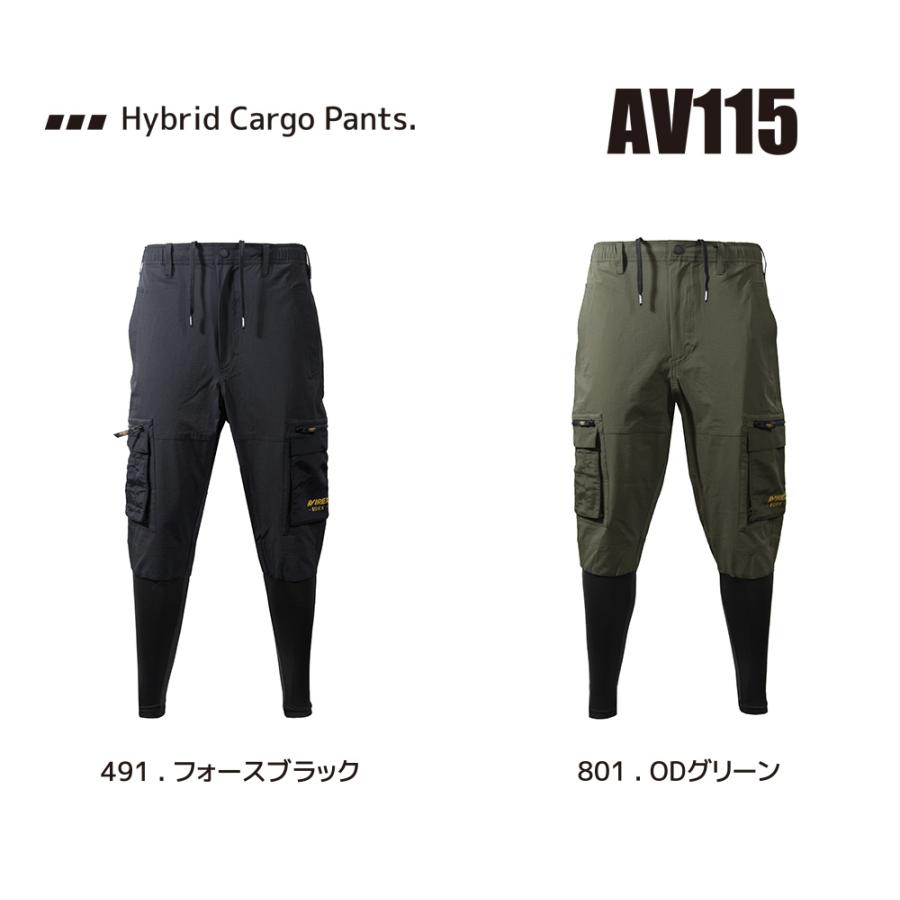 goa ワークパンツ カーゴパンツ AVIREX WORK（アヴィレックスワーク） ハイブリッドカーゴパンツ AV115