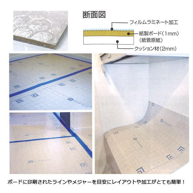 メジャーボード 4つ折りタイプ N17-001 20枚セット エムエフ 900mm×1800mm 床 養生材  個人宛配送不可｜net-de-kenzai｜02