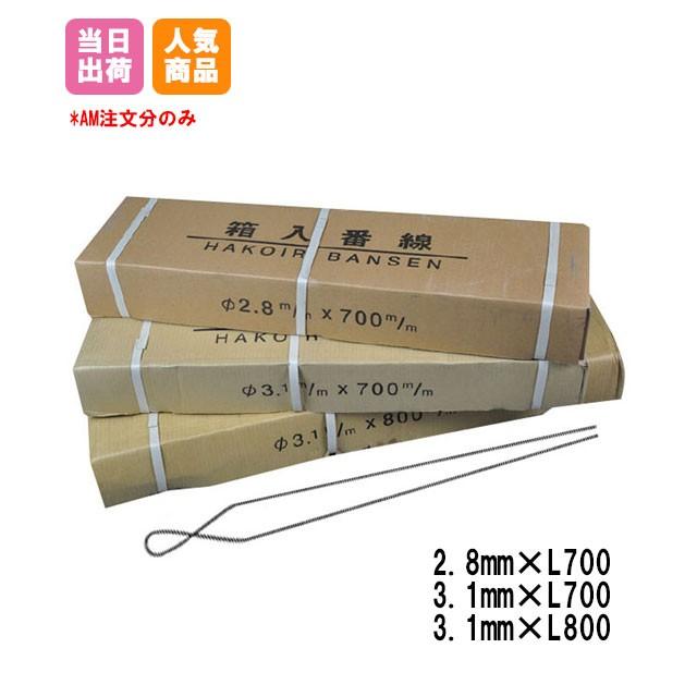 箱番線 3.1mm ＃10 ×700L 1箱　資材や足場板などの梱包や結束に 加工番線 141350020