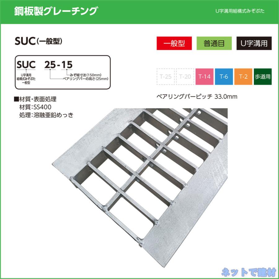 U字溝用組構式みぞぶた SUC 19-20 歩道用 1枚 ニムラ 溝幅200mm 鋼板 