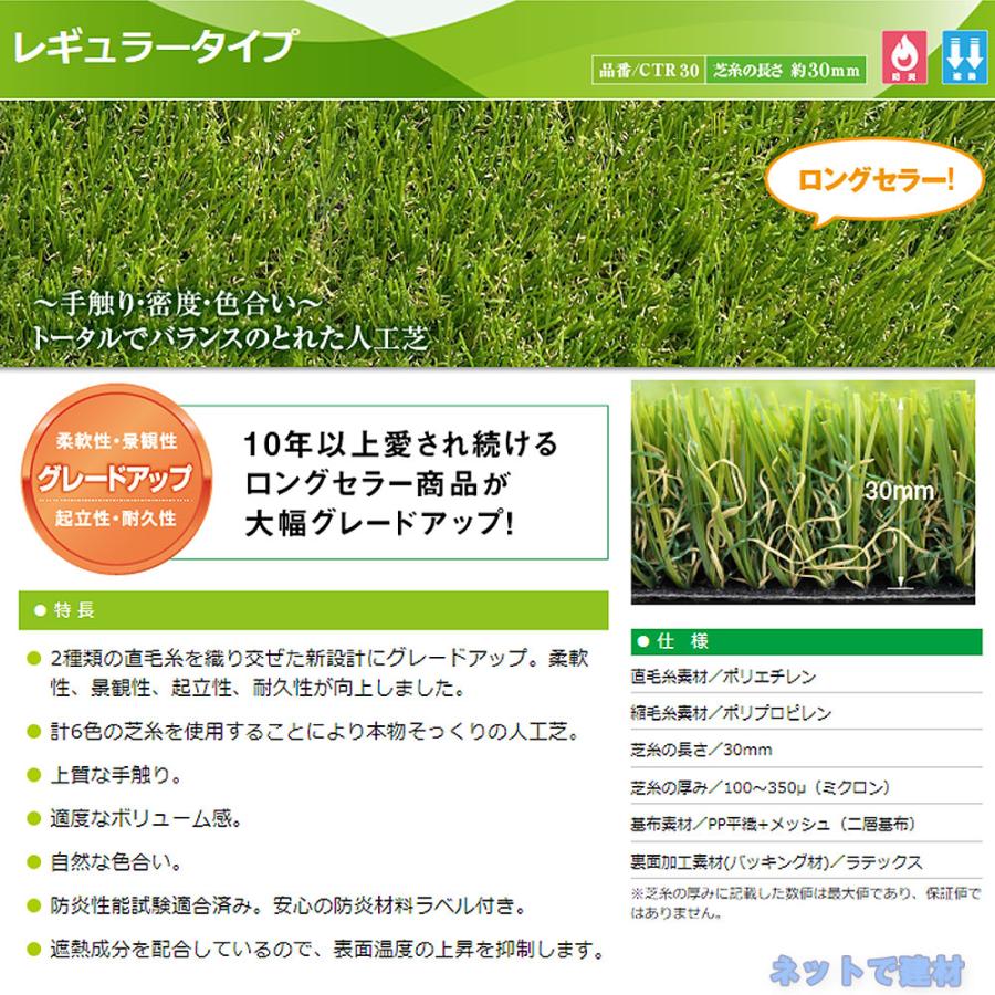 クローバーターフ レギュラータイプ CTR30 5本 セット 芝丈30mm 幅1m