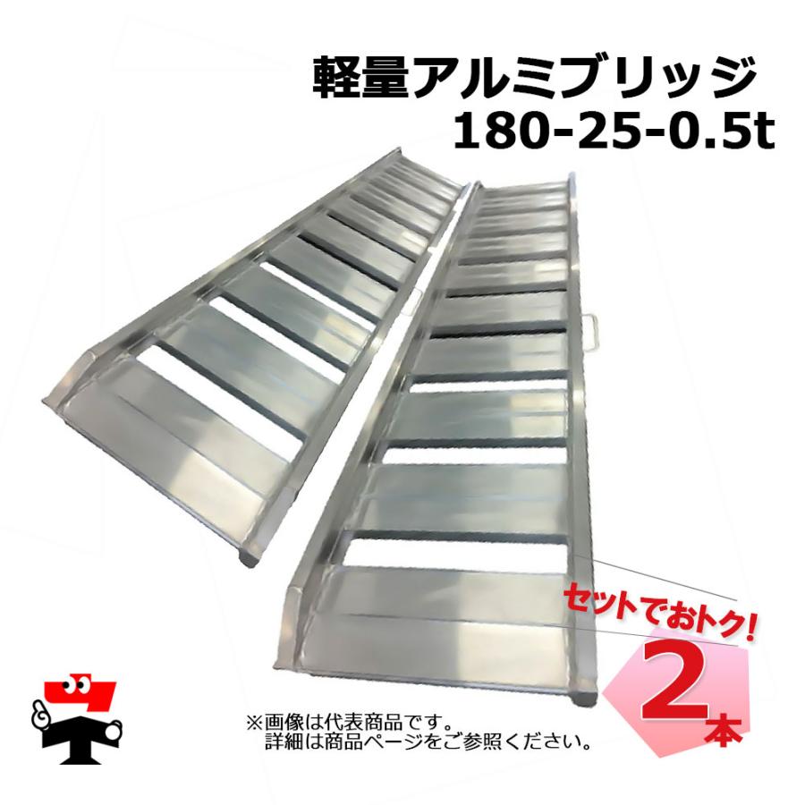 軽量アルミブリッジ SHK-180-25-0.5 2本 セット シンセイ 個人宛配送 