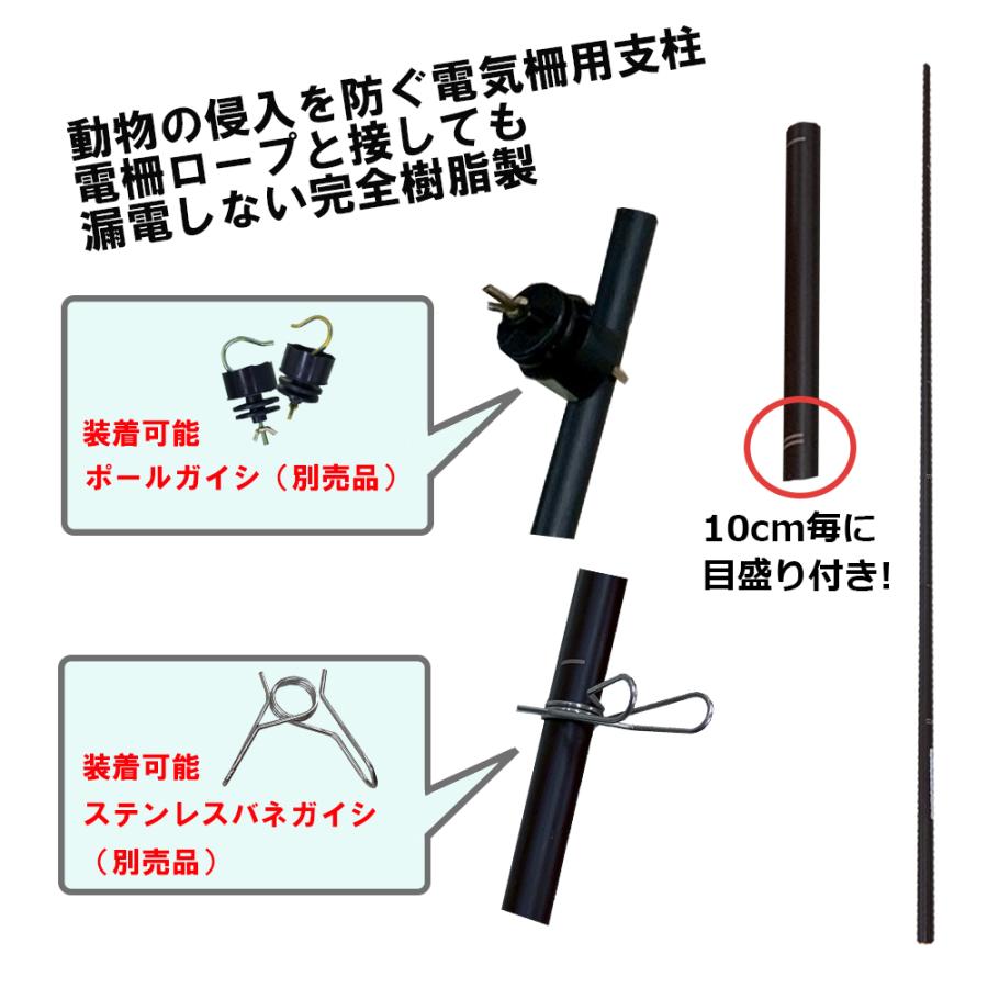 電気柵支柱 FRP 電柵支柱 Φ14mm×900mm 100本 シンセイ : ネットで建材! - 通販