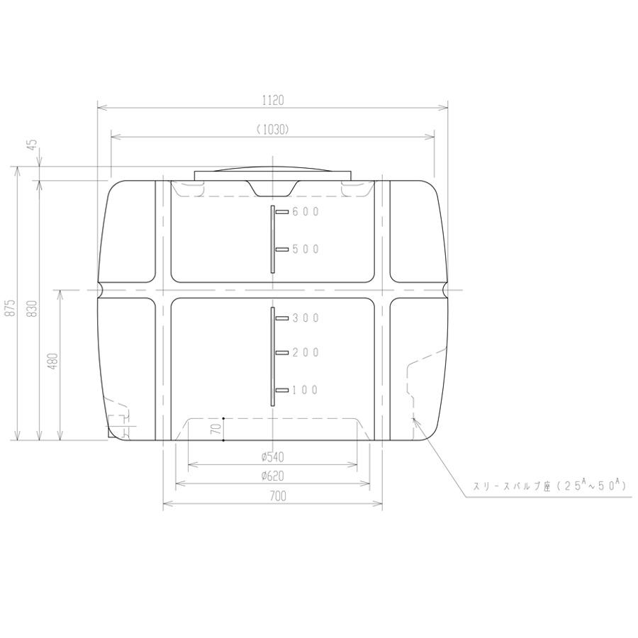 スイコー スーパーローリータンク SLT-600 液体運搬用 SLTタンク 業務用 貯水タンク 貯水槽 雨水 農業 防災_5