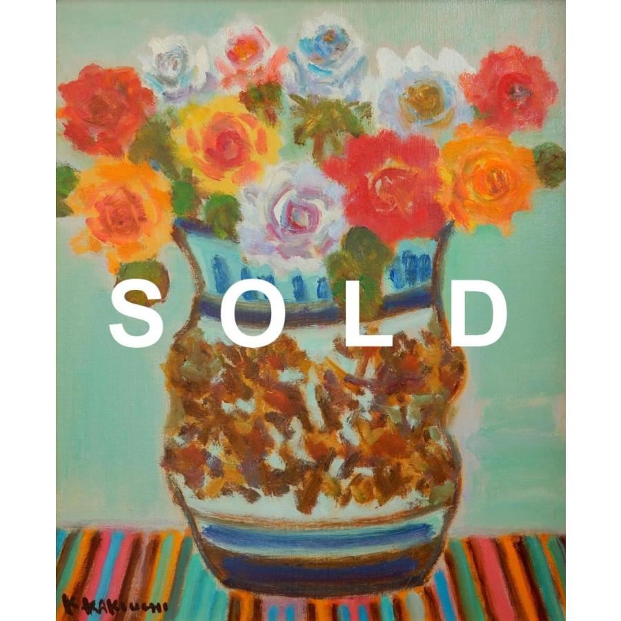 垣内カツアキ「薔薇」 フランス芸術協会ル・サロン永久会員