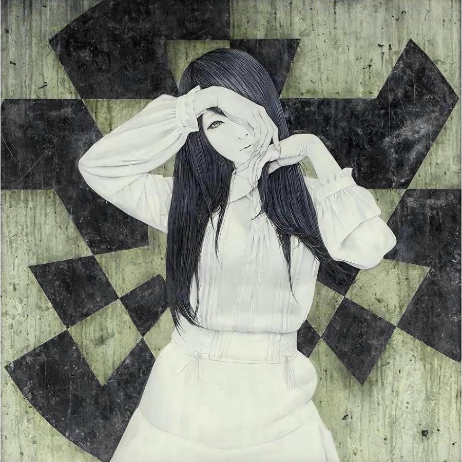 川島優 「Adverse effect」 日本画 紙本・彩色 50号 真作保証 謎を