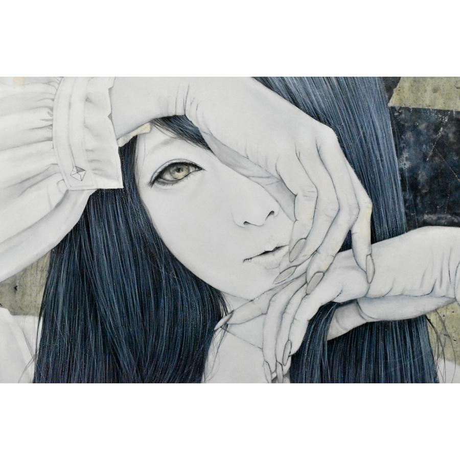 川島優　「Adverse effect」　日本画　紙本・彩色　５０号　真作保証 川島優 「Adverse effect」 日本画 紙本・彩色 50号 真作保証