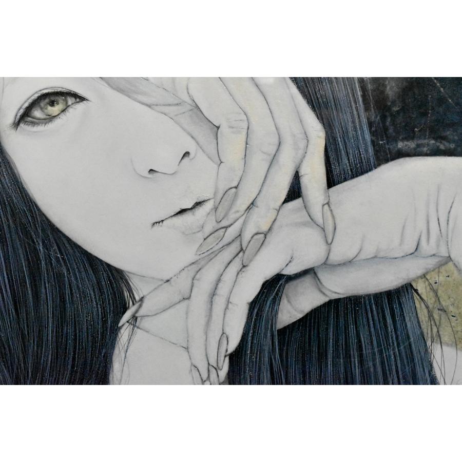 川島優「EROSION」2024年 岩絵具 真作 額装付き 美少女 現代アート 川島優「EROSION」2024年 岩絵具 真作 額装付き 美少女 現代アート