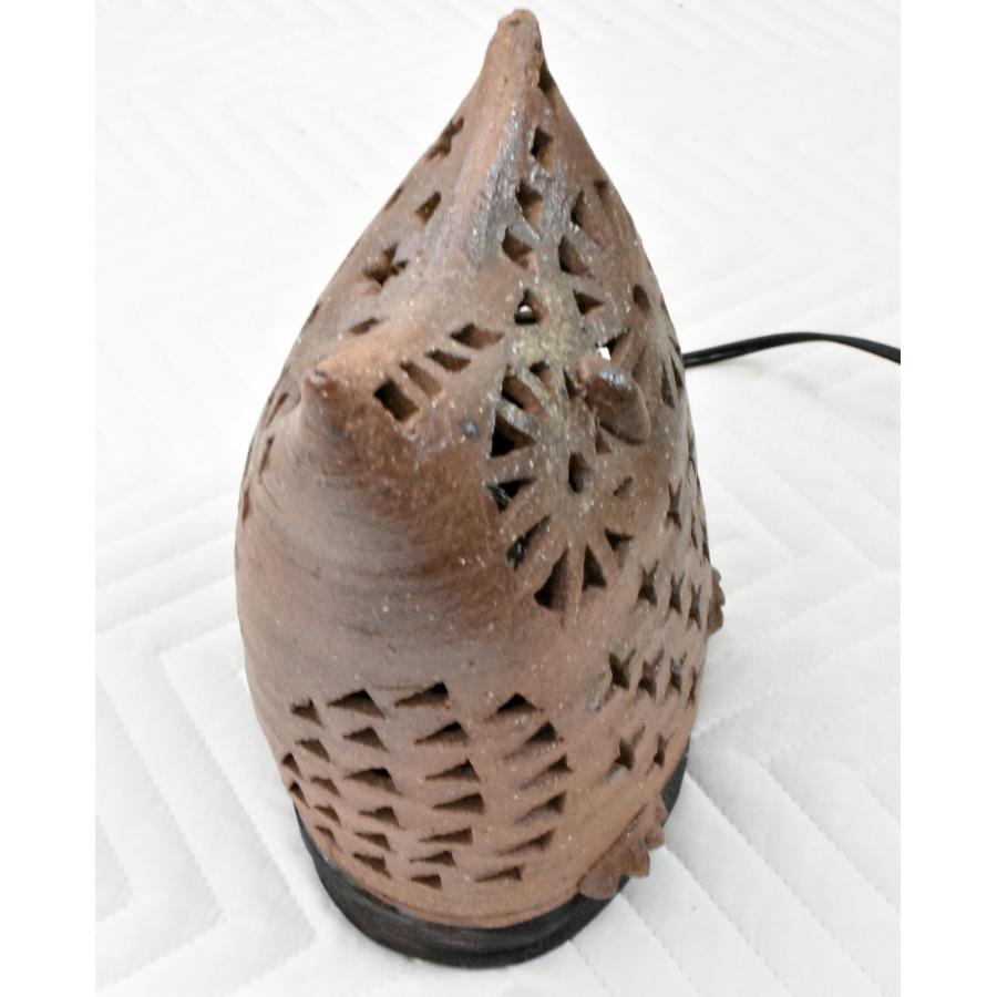 みみずく陶器ランプシェード ハンドメイド かわいい LED電球