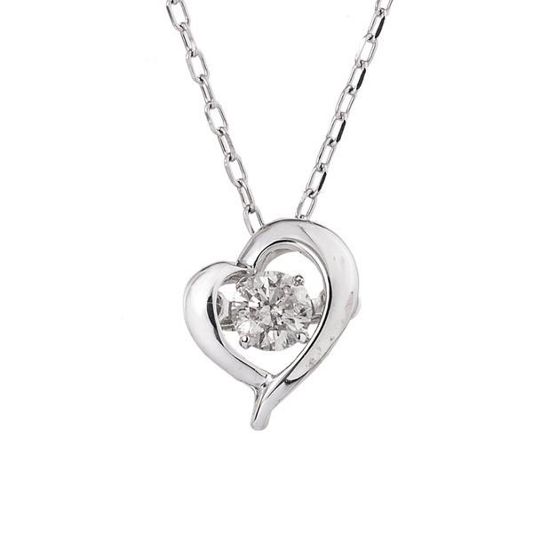 ダンシングストーンペンダント/ネックレス〔プラチナPt900・天然ダイヤモンド0.1ct〕FTW-0639