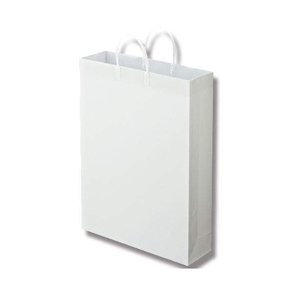 （まとめ） TANOSEE ラミネートバッグ 特大 ヨコ380×タテ510×マチ幅110mm 白 1パック（10枚） 〔×2セット〕 紙袋