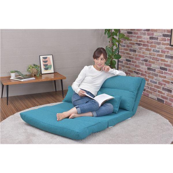 3WAY リクライニング ソファーベッド/カウチソファー 〔インディゴ