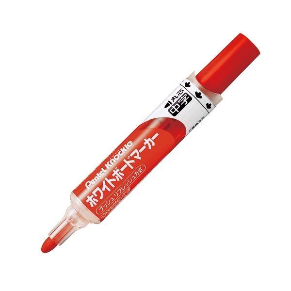 (まとめ）ぺんてる ボードマーカーノックル EMWLM-B中字赤10本〔×5仕掛ける〕 その他事務用品-キッチン、日用品、文具