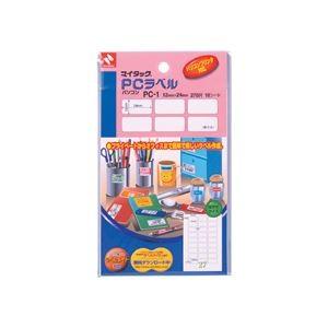 (まとめ) ニチバン マイタックPCラベル12×24mm PC-1 1セット（2700片：270片×10パック） 〔×5セット〕