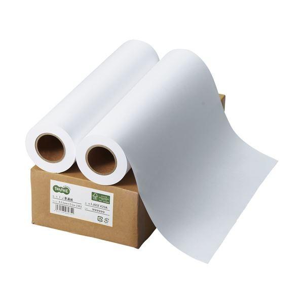 超安い品質 TANOSEE (まとめ) インクジェット用普通紙 〔×5セット〕 1箱（2本） 420mm×50m A2ロール プリンター用紙、コピー用紙