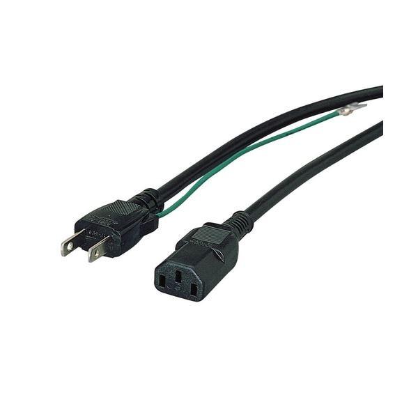 (まとめ) エレコム 電源ケーブル3Pメス-2Pオス 1.8m KT-218 1本 〔×10セット〕