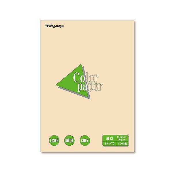 (まとめ) 長門屋商店 Color Paper B4 厚口 アイボリー ナ-2315 1冊（100枚） 〔×10セット〕