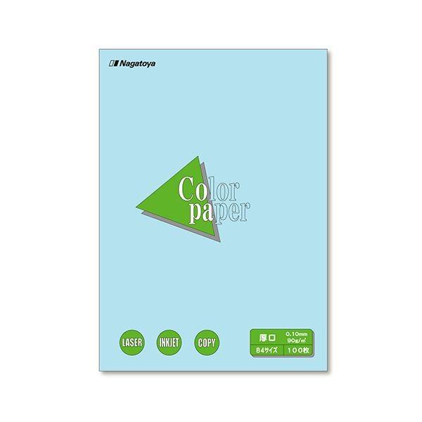 (まとめ) 長門屋商店 Color Paper B4 厚口 空 ナ-2312 1冊（100枚） 〔×10セット〕