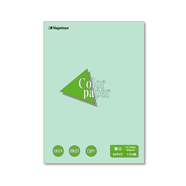 (まとめ) 長門屋商店 Color Paper B4 厚口 浅黄 ナ-2311 1冊（100枚） 〔×10セット〕