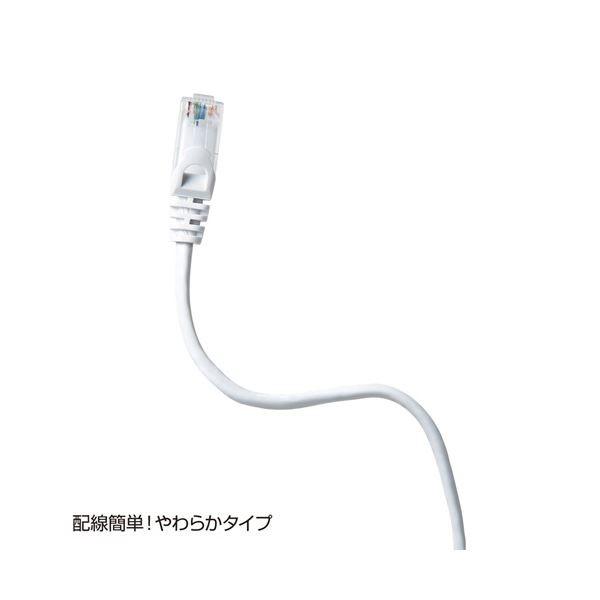 (まとめ) サンワサプライ カテゴリ6UTPLANケーブル ホワイト 10m LA-Y6-10W 1本 〔×10セット〕