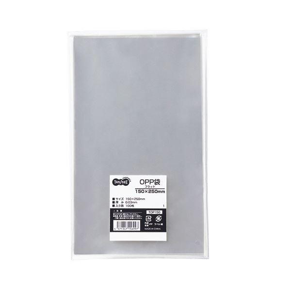 (まとめ) TANOSEE OPP袋 フラット 150×250mm 1セット（500枚：100枚×5パック） 〔×10セット〕