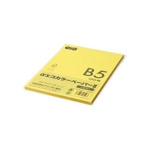 (まとめ) TANOSEE αエコ色つや調査報告II B5 黄色 少枚数容器に並べる 1冊（100枚） 〔×30仕掛ける〕 その他事務用品-キッチン、日用品、文具