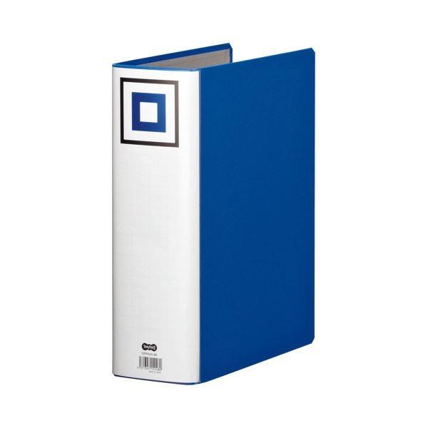 (まとめ) TANOSEE 両開きパイプ式ファイルV A4タテ 800枚収容 背幅95mm 青 1冊 〔×30セット〕