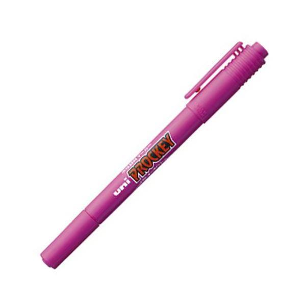 (まとめ) 三菱鉛筆 水溶性目じるし プロッキー 細字丸芯+極細 赤紫 PM120T.11 1本 〔×100仕掛ける〕 文具、ステーショナリー-筆記用具