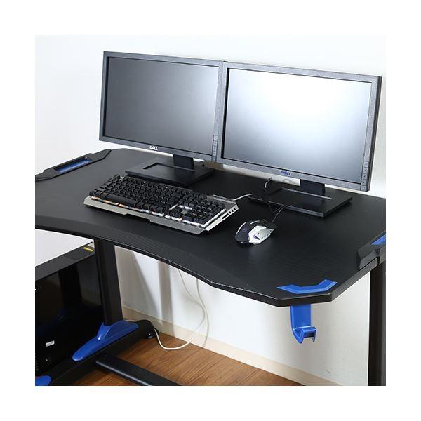 パソコンデスク シンプルワークデスク ゲーミングテーブル 幅120cM ゲーミングデスク ワークデスク 約幅120cm アルミ イージー01 ブルー
