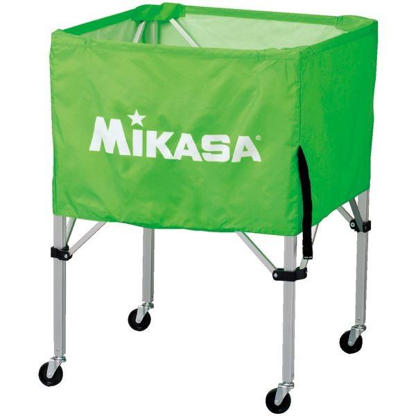 MIKASA（ミカサ）器具 ボールカゴ 箱型・中（フレーム・幕体・キャリーケース3点セット） ライトグリーン 〔BCSPS〕のサムネイル